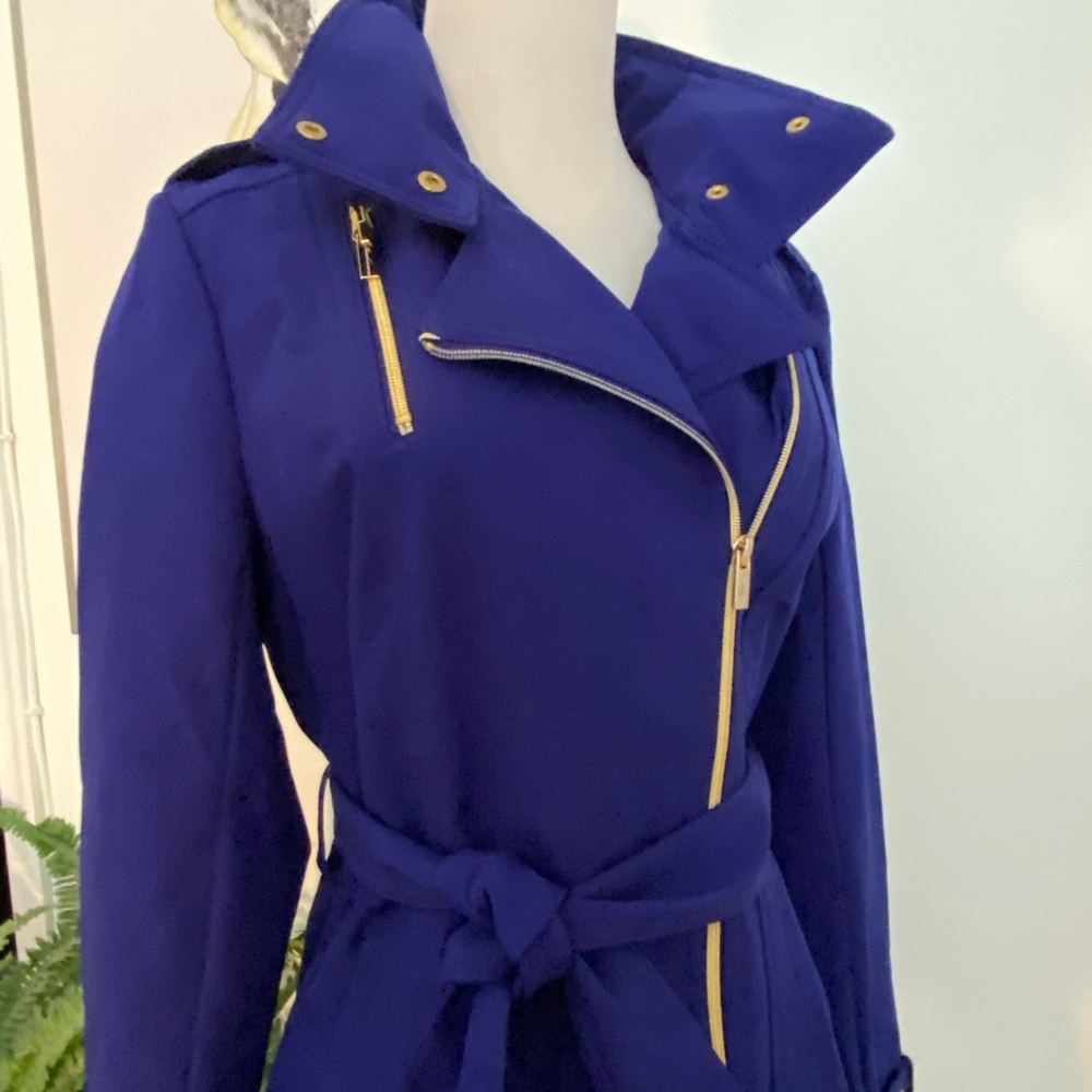 Kenneth Cole Reaction Blue Zip Jacket with Belt S